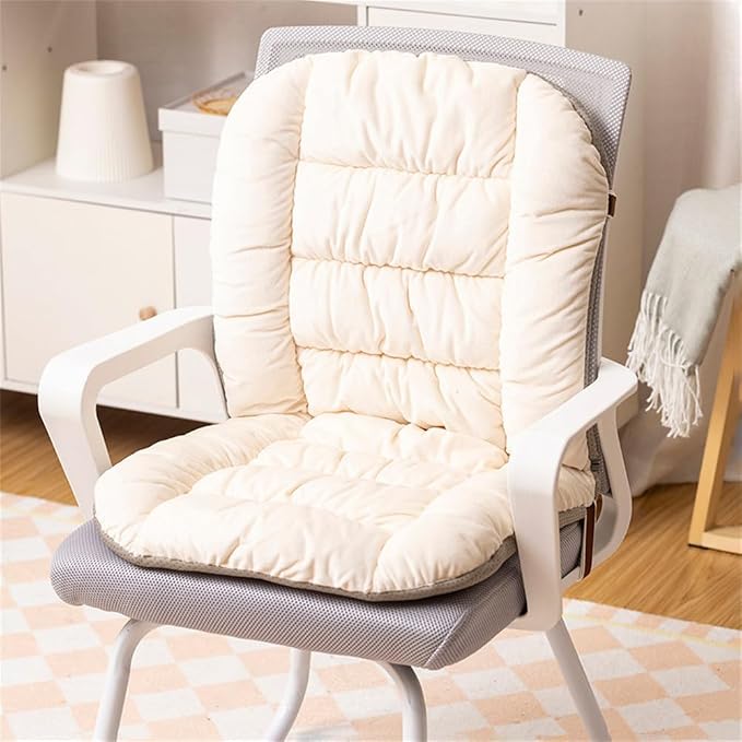 Plush Chair Cushion with Ties by Gujuja