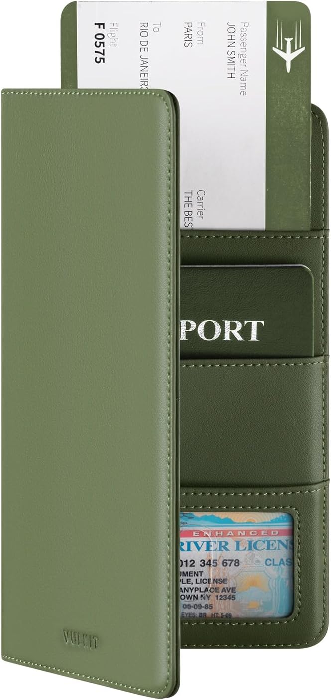 VULKIT Passport Holder Wallet RFID Blocking Travel Wallet by VULKIT