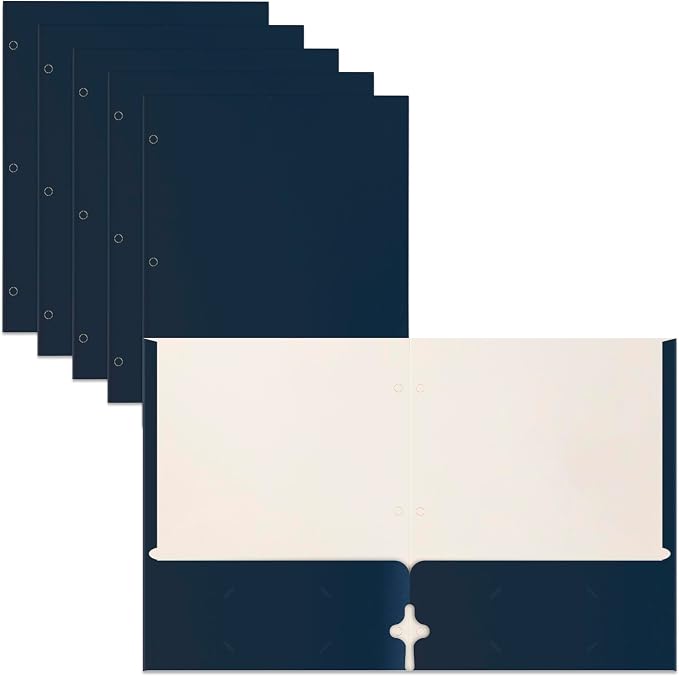 Better Office Products Two Pocket Portfolio Folders, Letter Size Paper Folders by BetterOfficeProducts