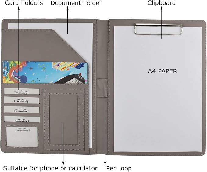 PU Leather Portfolio Folder - Image 3