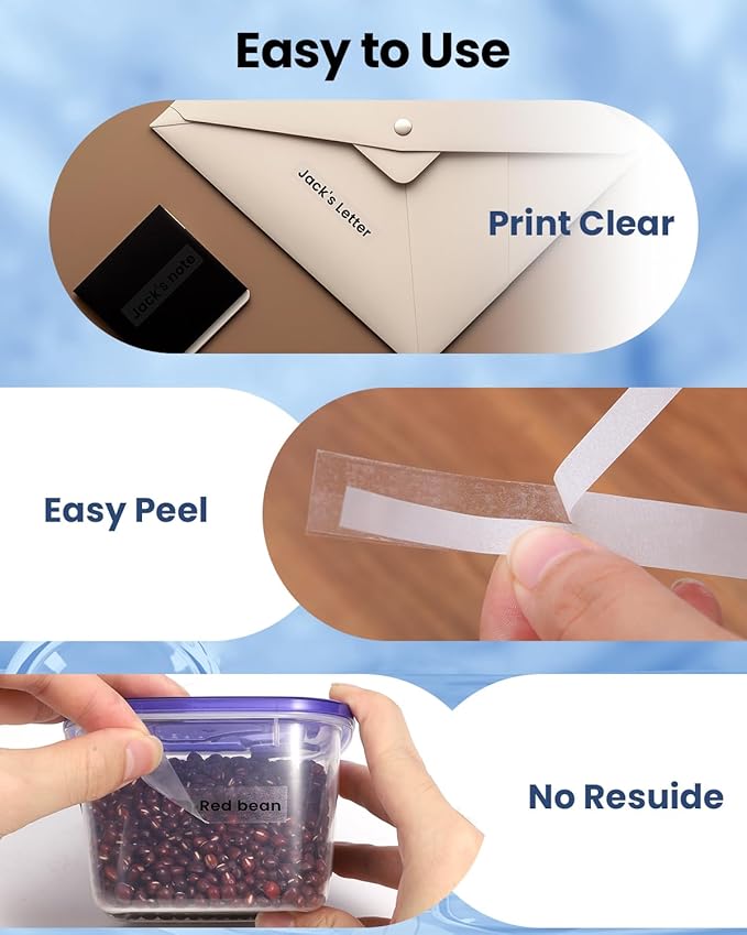 Replacement for Brother Label Maker Tape Clear TZ 12mm 0.47 Inch Ptouch Label - Image 3