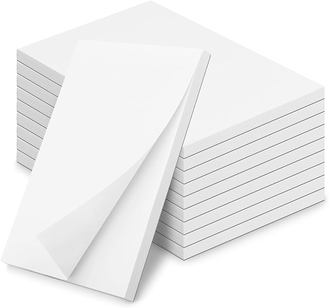Hoiny Note Pads 4x6 In, 10 Pack Blank Server Notepad, 50 Sheets Per Scratch by Hoiny