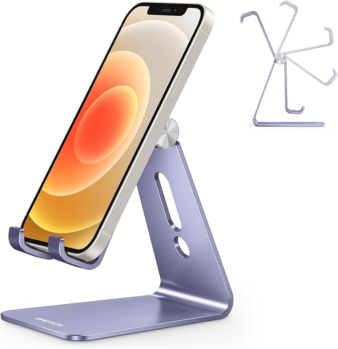 OMOTON Adjustable Cell Phone Stand, C2 Aluminum Desktop Cellphone Stand by OMOTON