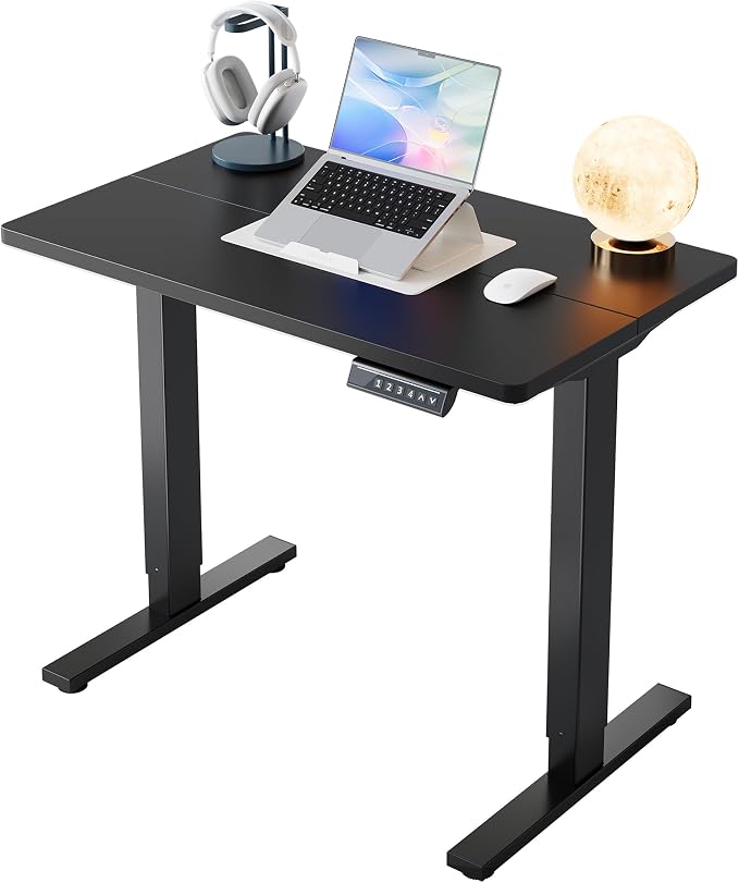 HUANUO 32" Small Electric Standing Desk Adjustable Height, 4 Memory Height by HUANUO