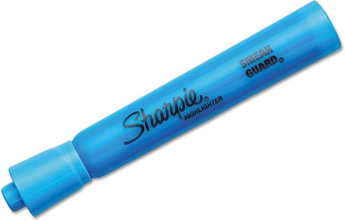Sharpie Tank Style Highlighters, Chisel Tip, Fluorescent Blue, Box of 12 - Image 4