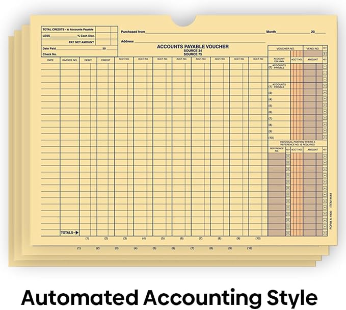 Accounting Voucher Jackets A1900, 12 x 9 Buff 32# Kraft Paper, 400 Pack | - Image 3
