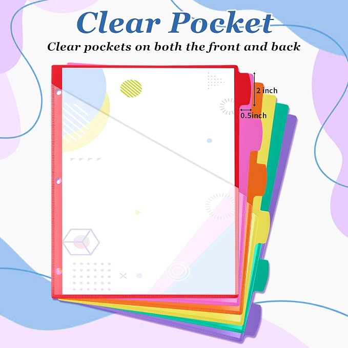 Epakh 24 Pcs Binder Dividers for 3 Rings Binders Index Dividers - Image 4