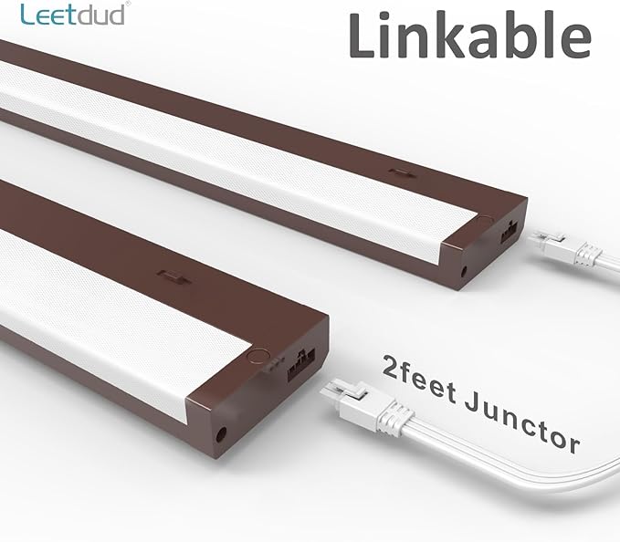 Leetdud LED Under Cabinet Lighting Hardwired or Plug in, 18 Inch 9W, Dimmable 5 - Image 4