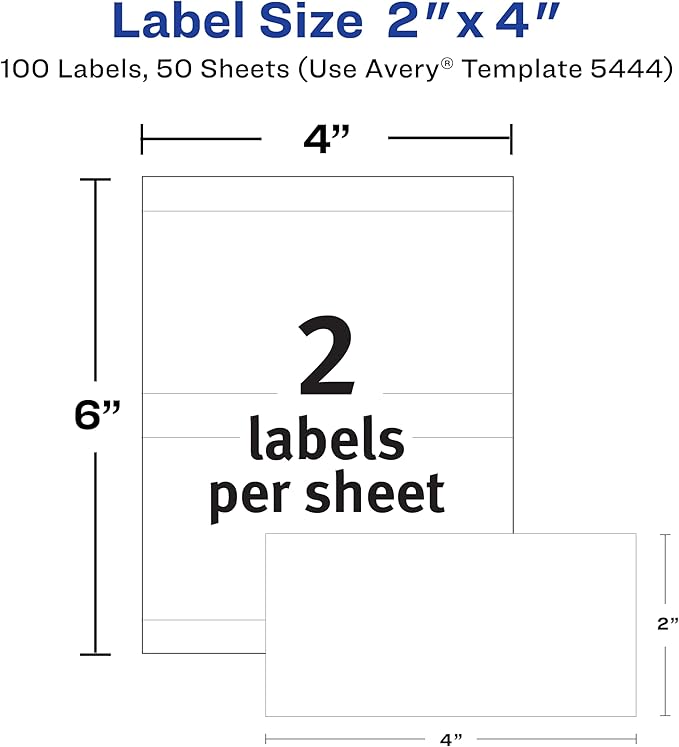 Avery Printable All-Purpose Removable Labels, Write or Print, 100 Customizable - Image 3