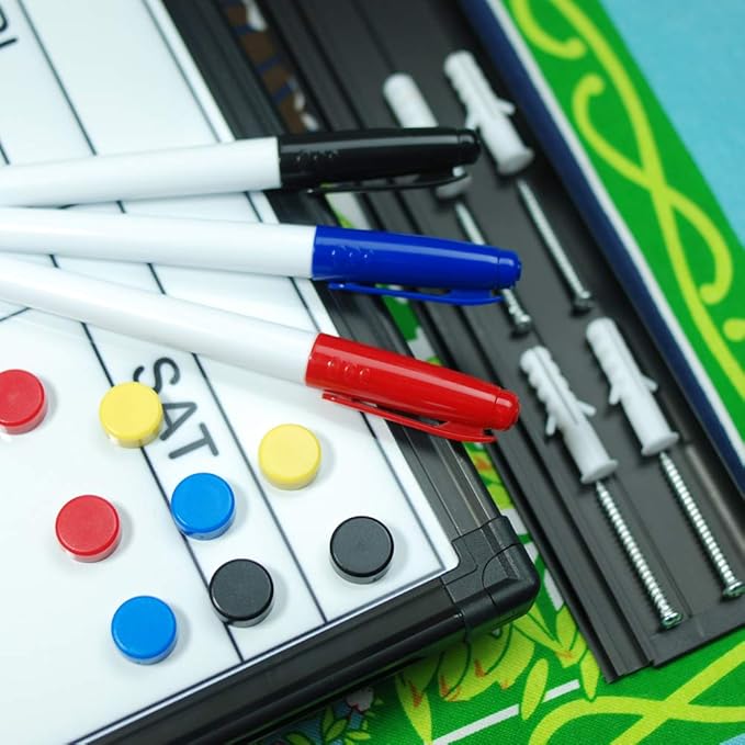 Lockways Dry Erase Calendar Whiteboard, Magnetic White Board Calendar Monthly 48 X 36 Inch, Ultra-Slim Black Aluminium Frame-DeskLoop Office