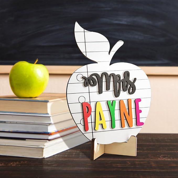 Custom Teacher Name Plate for Desk Classroom Wooden Personalized Office Name - Image 2