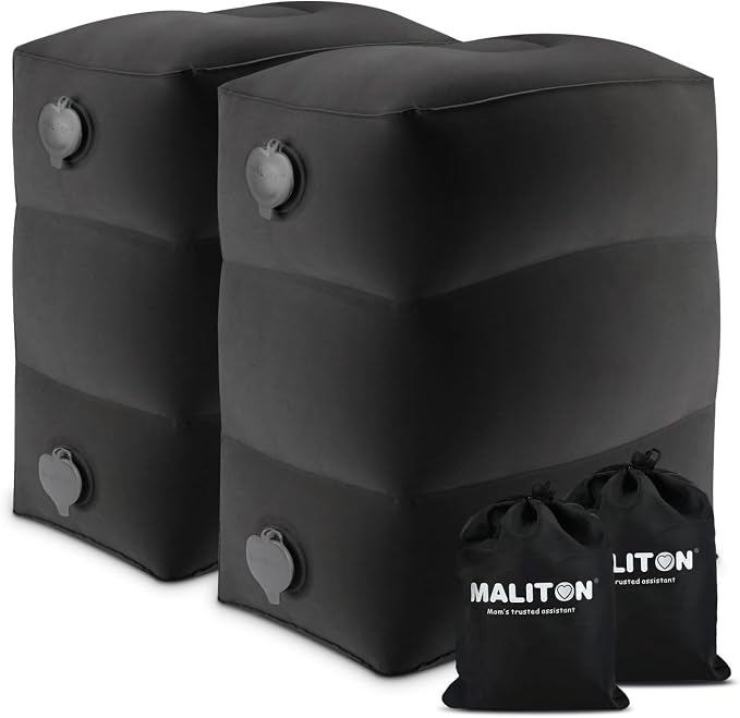 Maliton Inflatable Foot Rest Pillow, Airplane Travel Bed by Maliton