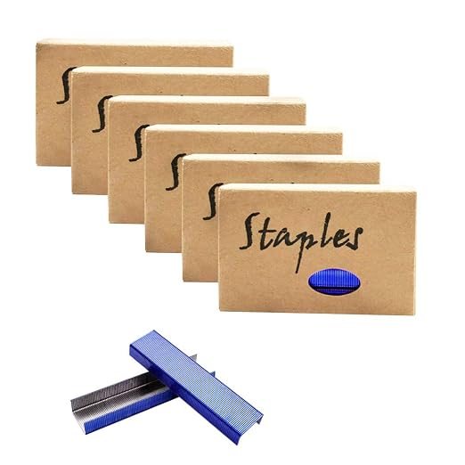 Rose Gold 26/6 Standard Staple Set 12mm Width 1000/Box 6 Boxes/Pack 6000 Count by MEIYITIAN