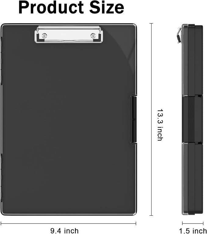 Rimilak Plastic Clipboard with Storage, Side Opening with 2 Compartment - Image 2