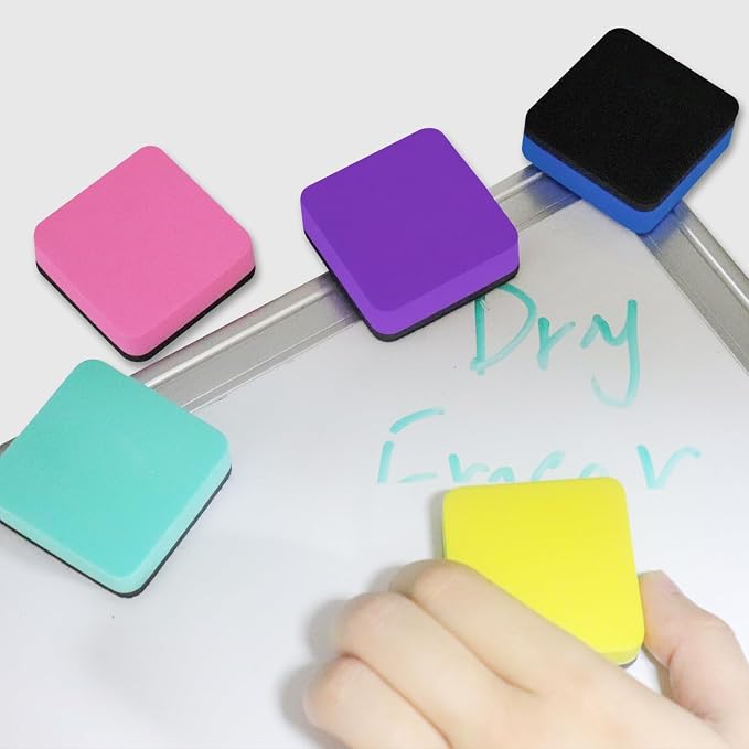24 Pack Square Magnetic Whiteboard Erasers, Mini Dry Erase Board Erasers - Image 5