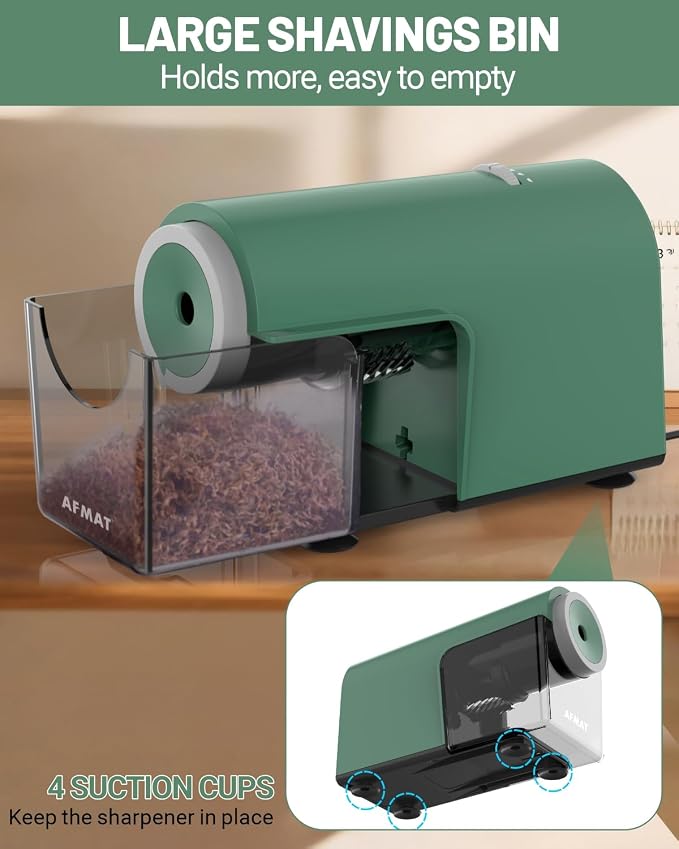 AFMAT Electric Pencil Sharpener, Fully Automatic Pencil Sharpener - Image 7