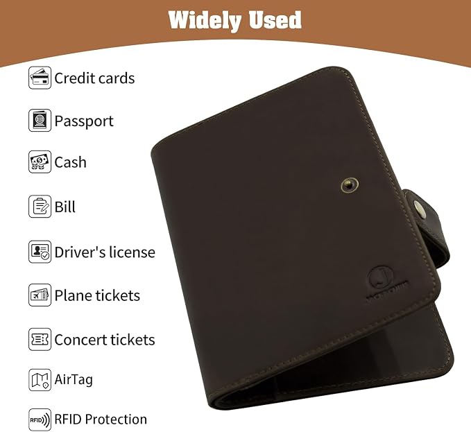Jack&Chris Genuine Leather Handmade Passport Holder - Image 5