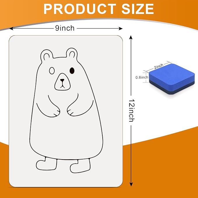 32 Pack Small White Board Portable 9"x12", Personal Whiteboard - Image 3