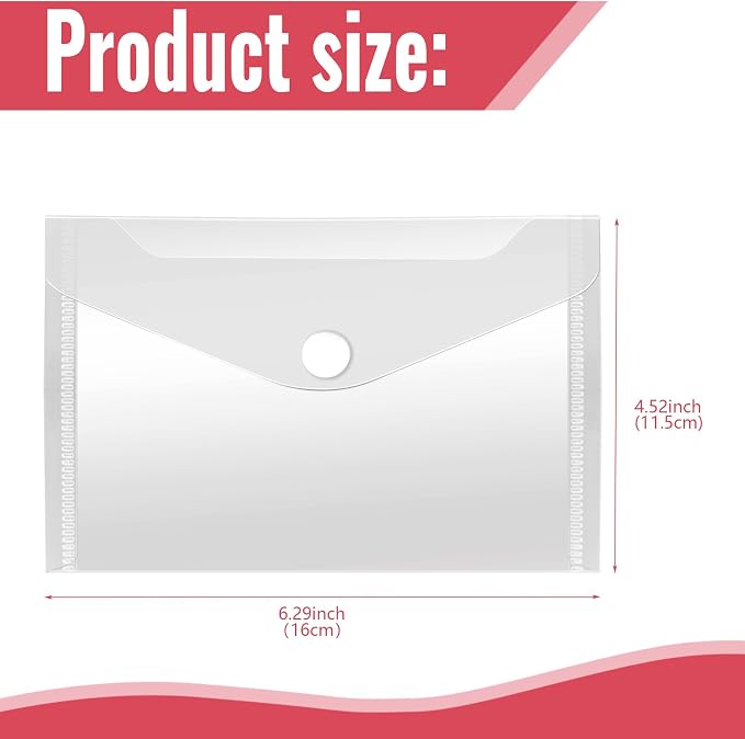 Vmiapxo 40 Pack Stamp and Die Storage Pockets, Reusable Small Plastic Envelopes - Image 8