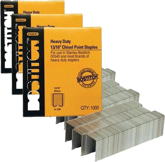 Heavy-Duty Staples, Use in 00540, 1/2" W, 13/16" L by BostitchOfficeProducts
