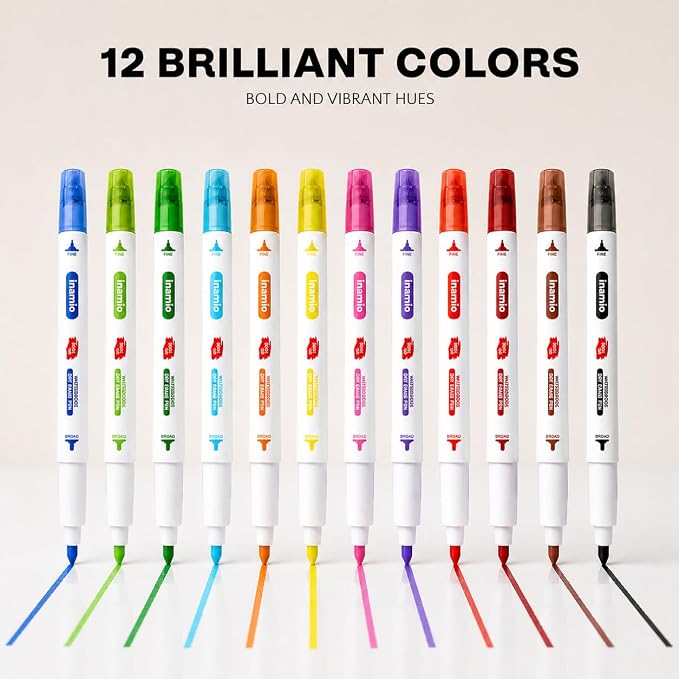 inamio Dry Erase Markers for Whiteboard – Ultra Fine Tip White Board Markers – - Image 2