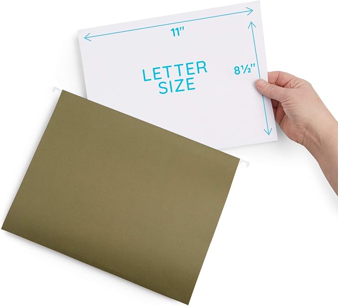 Blue Summit Supplies 25 Extra Capacity Hanging File Folders, Letter Size 2” | - Image 2
