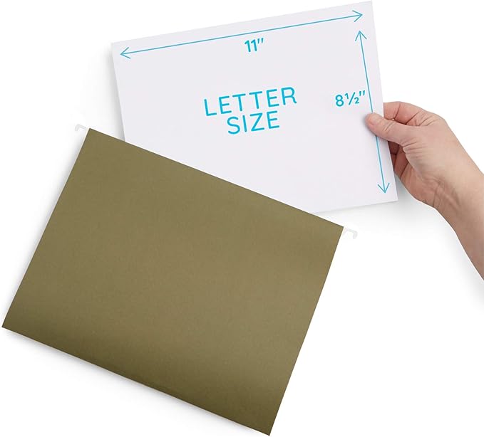 50 Extra Capacity Hanging File Folders, Heavy Duty Expanding Hang Folders - Image 4