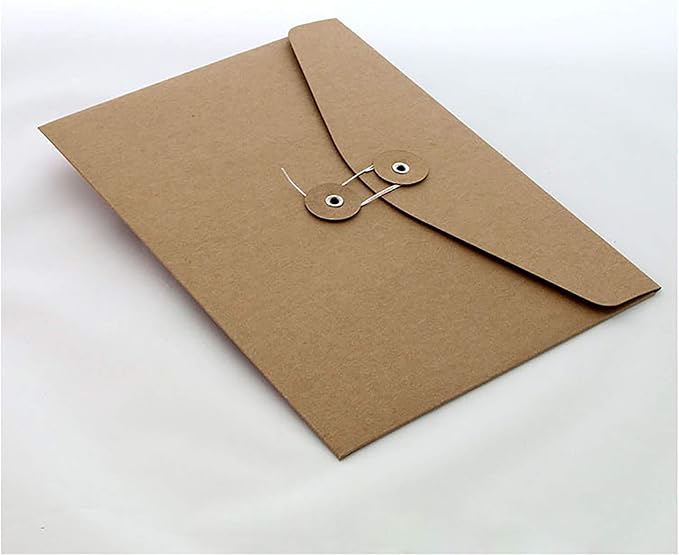 VANRA Kraft String Envelope File Folder Project Pockets File Jacket Document - Image 2
