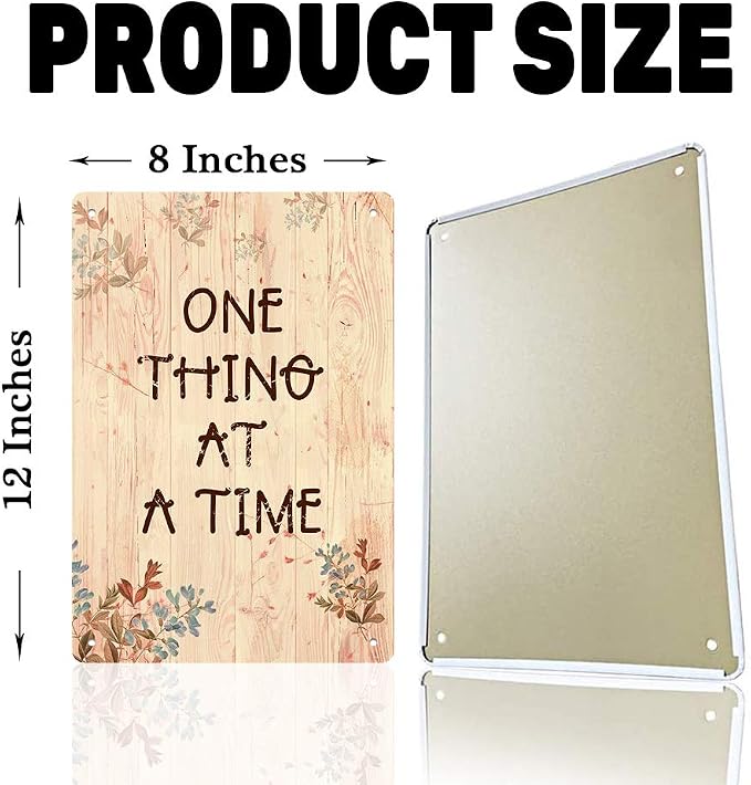 One Thing at A Time Iron 20X30 cm Retro Look Decoration Crafts Sign - Image 2