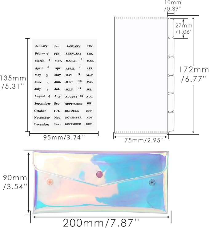 NatSumeBasics 6-Tab Cash Envelope Stuffing Wallet - Image 3