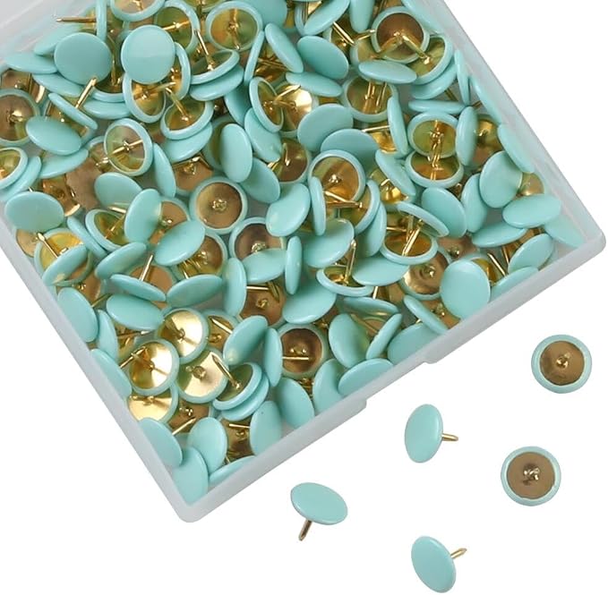 200PCS Thumb Tacks Flat Push Pins Wall Tacks Round Head Thumbtack by KAKULO