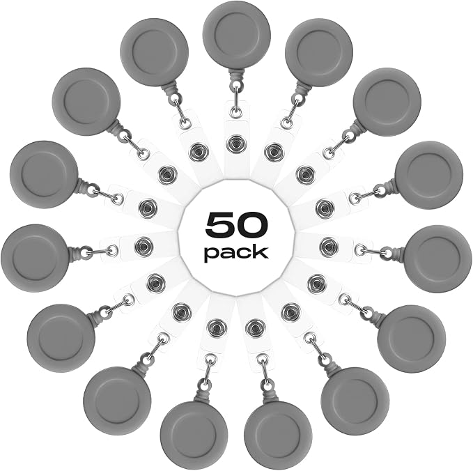 Zonon 50 Pcs Retractable Badge Holder Reels - Image 2
