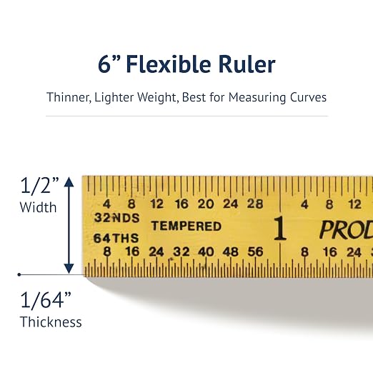 PEC Tools Flexible 6-inch Titanium Nitride Coated High Precision Carbon Steel - Image 5