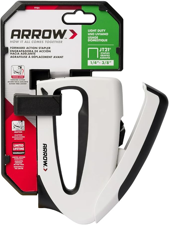 Arrow TT21 TruTac Forward Action Staple Gun, Manual Push Stapler - Image 8