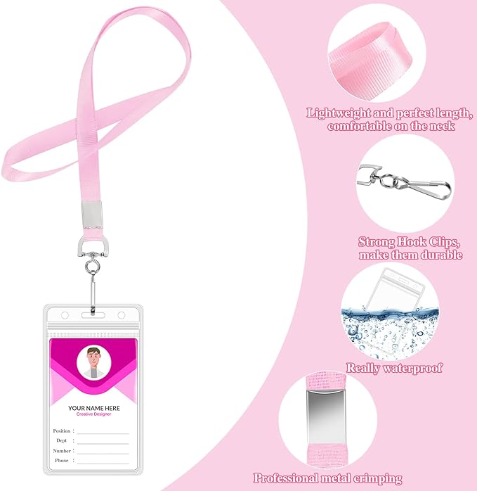 12 Pack Lanyards for ID Badges Cruise Lanyard for Ship Cards - Image 2