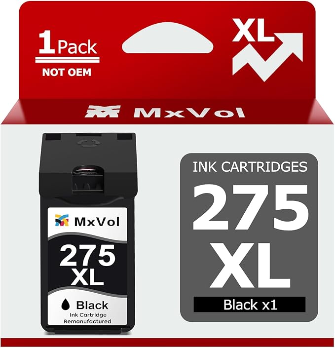 275XL Black Ink Cartridge Remanufactured Replacement for Canon PG-275XL PG-275 275 275XL Black use for PIXMA TR4720 TR4700 TR4722 TS3522 TS3520 TS3722 Printer Ink Cartridges, 1 Pack-DeskLoop Office