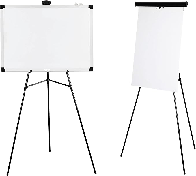 Amazon Basics High Boardroom Aluminum Flipchart Whiteboard and Display Easel - Image 2