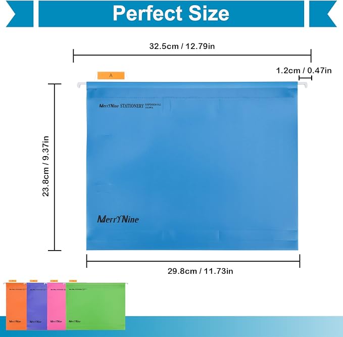 Merrynine Hanging File Folders Letter Size 15pcs, Polypropylene Filing Cabinet - Image 2