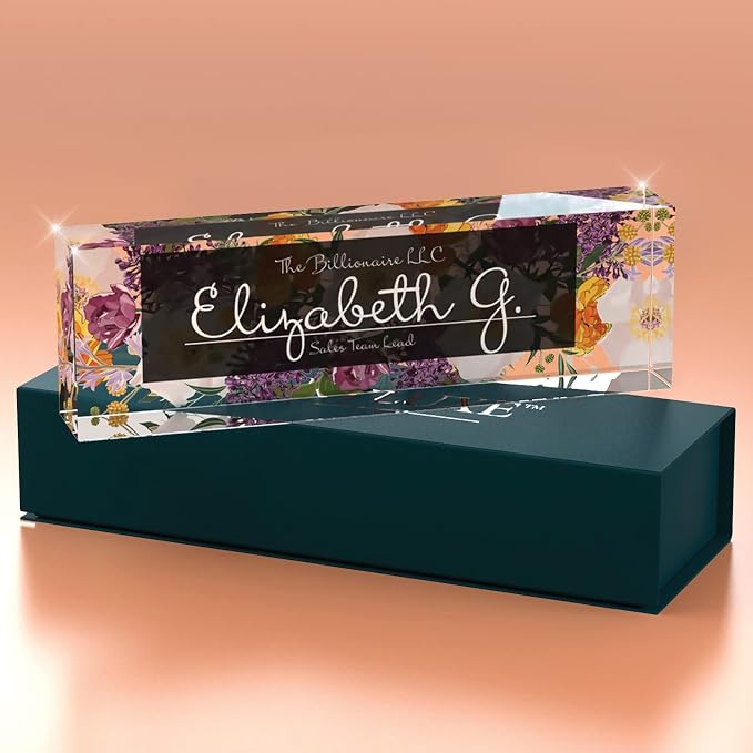 Desk Name Plate Personalized, Custom Name Plates 2½/x8 Inches, Thick - Image 3