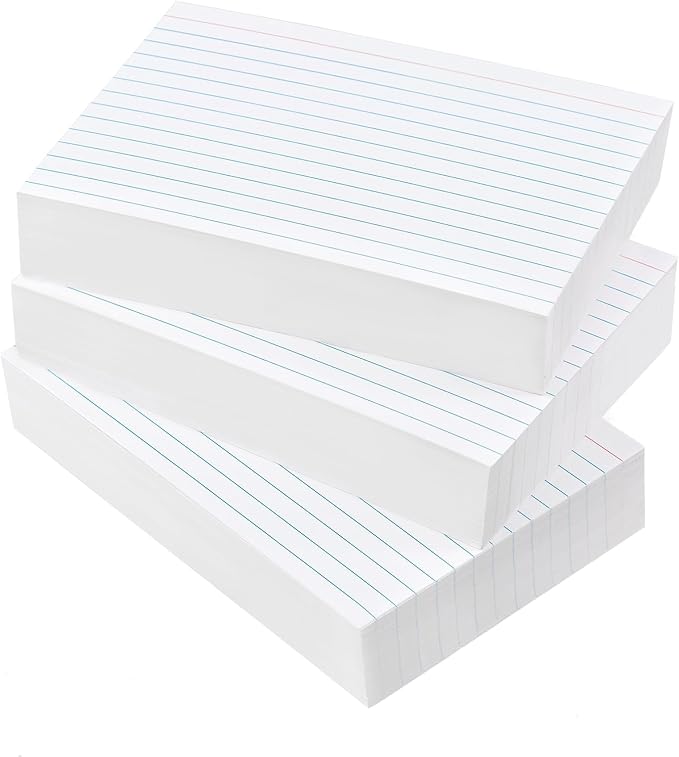 300 PCS Index Cards 4x6 Ruled by Goefun