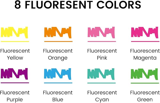 Artecho Acrylic Paint Markers 8 Fluorescent Colors, - Image 2