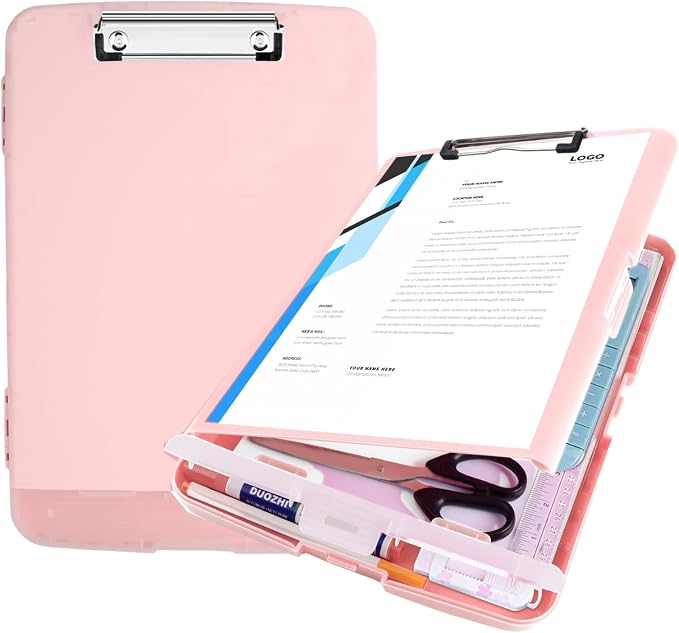 Plastic Clipboard with Storage, Clip Boards 8.5x11 Heavy Duty, Large Capacity by TFDLCGzm