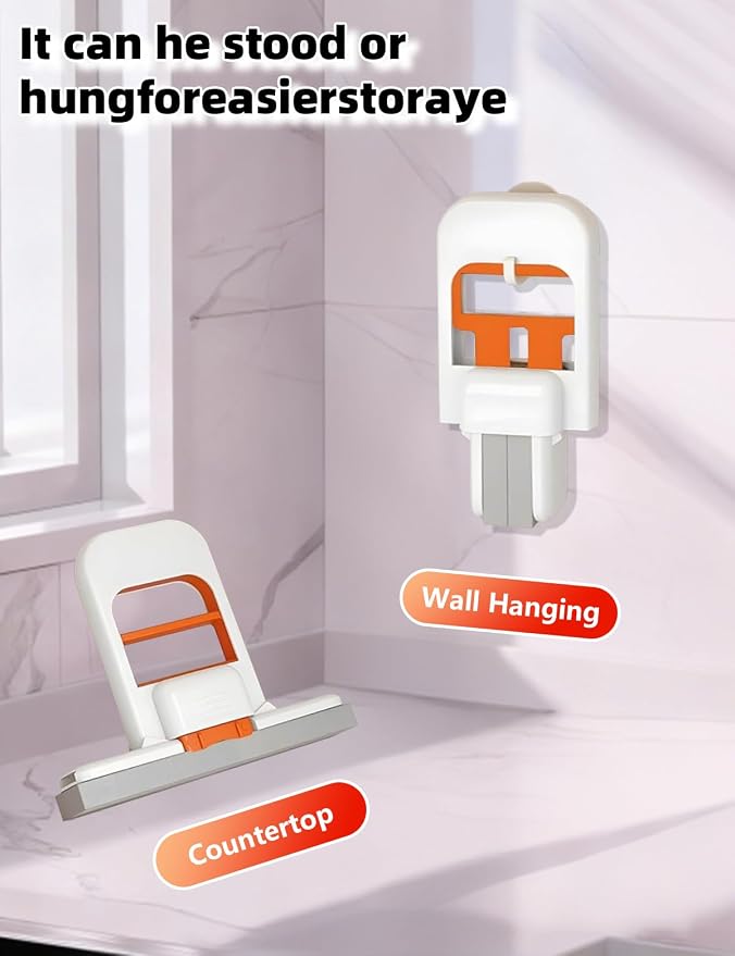 Self Squeezing Mini Mop, Mini Foldable Desktop Mop, Wet and Dry Use Cleaning - Image 6