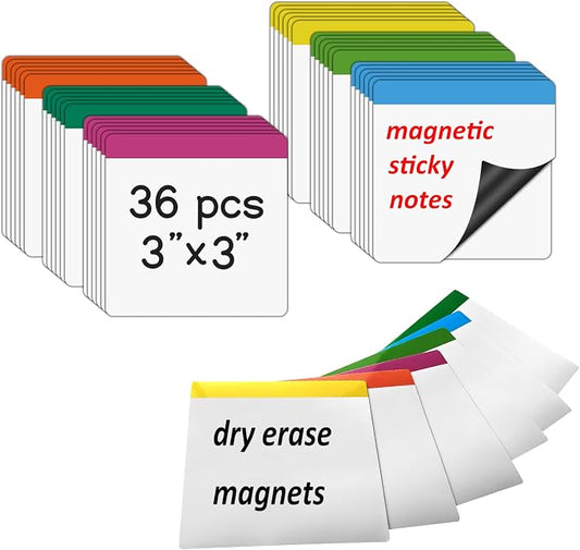 36 Packs, Washable Magnetic Dry Erase Board Labels, Sticky on Fridge, Door by Unknown