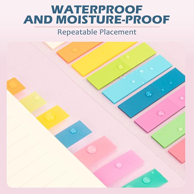 3200Pcs Books Tabs for Annotating, Sticky Tabs, Sticky Notes, Morandi Page Markers, Multi-Colored Writeable and Repositionable Book Flags Strip (3200Pcs)-DeskLoop Office