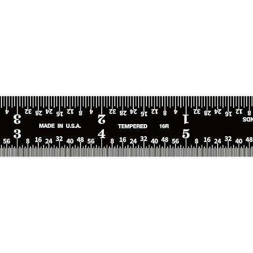 PEC Tools 6-inch Metal Ruler, Stainless Steel - Image 2