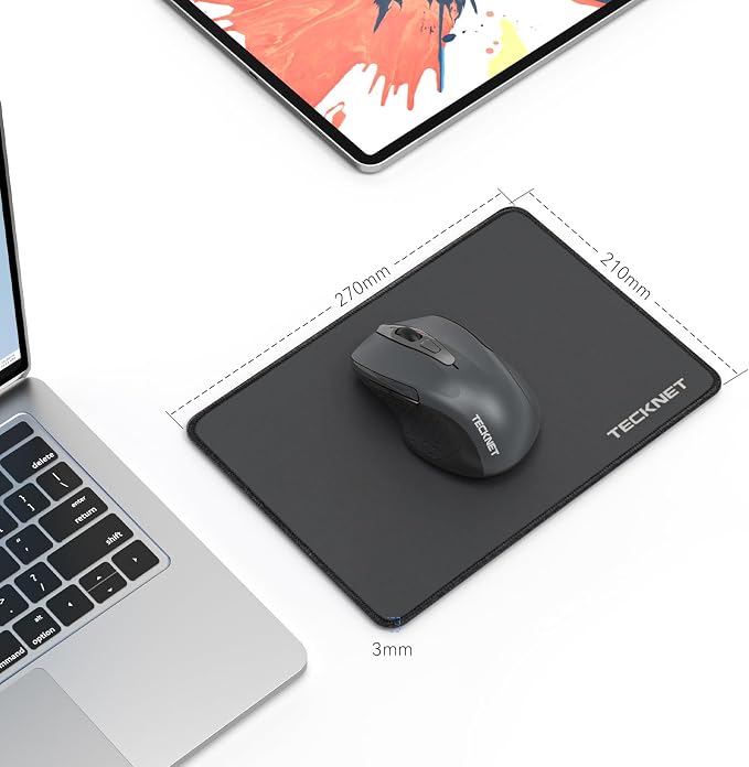 TECKNET 2 Pack Mouse Pad with Anti-fray Stitchin, Waterproof Surface & Non-Slip - Image 7