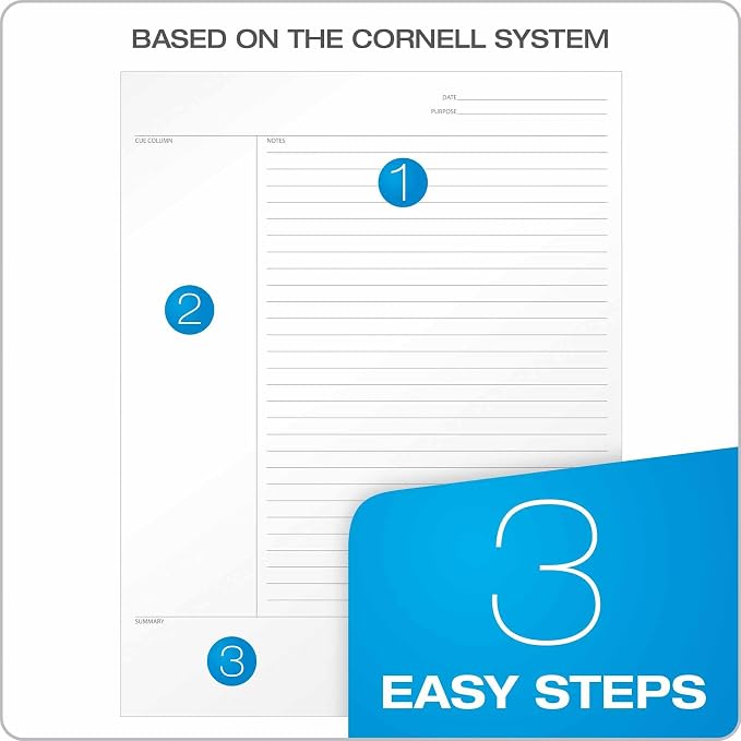 Oxford FocusNotes Writing Pad, 8.5 x 11 Sheets, Guided Note, Cue & Summary - Image 2