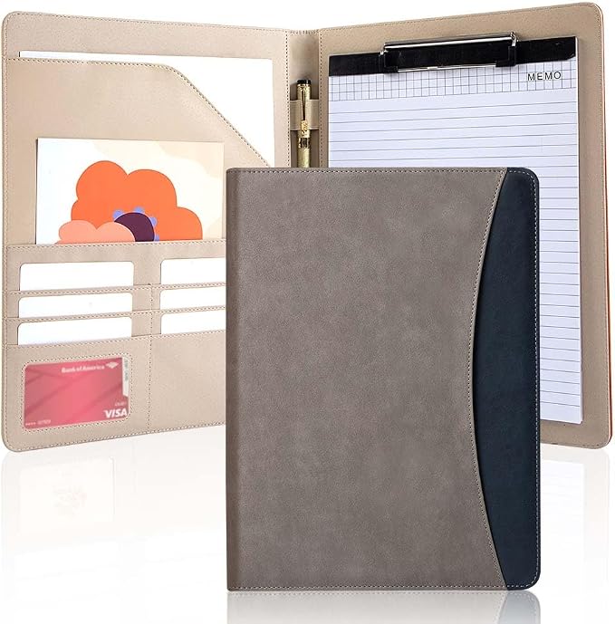 PU Leather A4 Clipboard Portfolio, Resume Padfolio Business Case | Features 25 by BRAVEELK