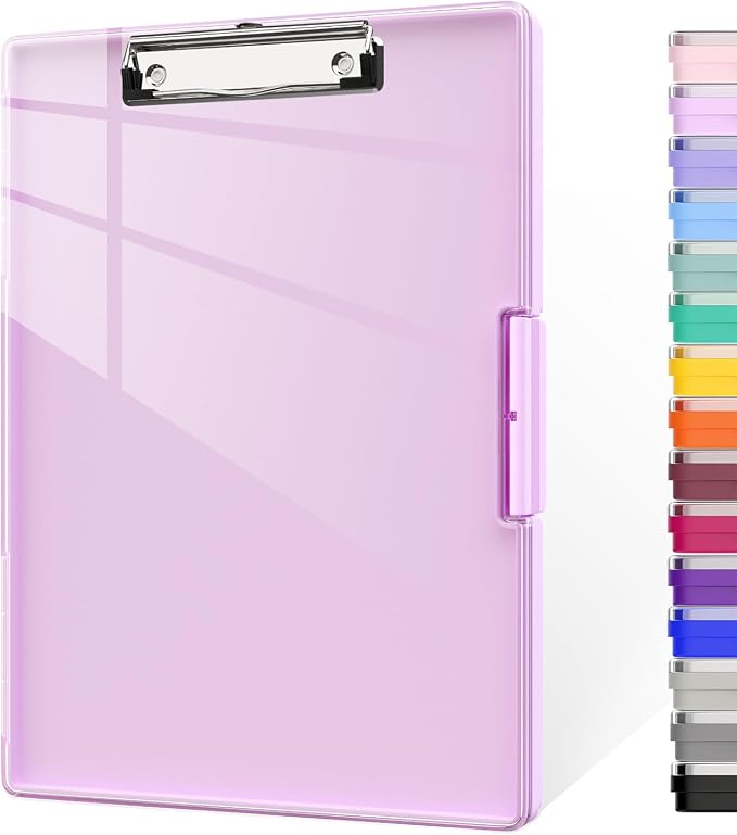 Piasoenc Clipboard with Storage, 8.5 x 11 Clip Boards with 2 Storage, Folio & by Piasoenc